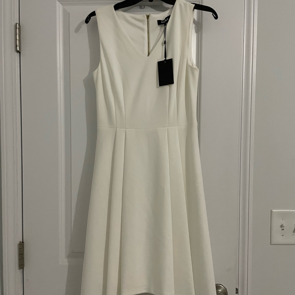 DKNY formal white dress